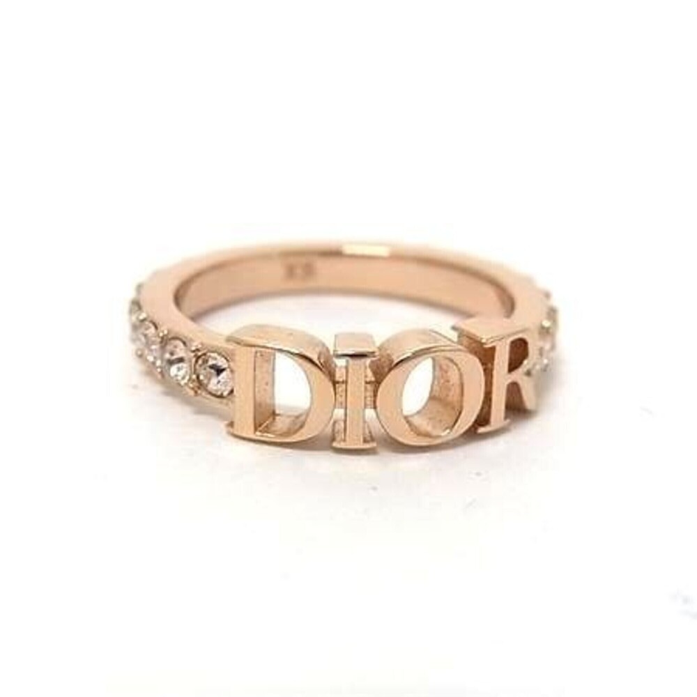 Christian Dior Revolution Ring, Pink Gold Metal Rhinestone, Women's Ring